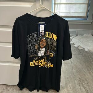 Wiz khalifa black and yellow Pittsburgh pirates T shirt